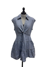 Load image into Gallery viewer, Women’s Velvet Heart Denim Sleeveless Dress, Medium
