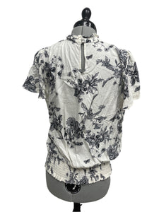Women’s Rose + Olive Short Sleeve Blouse, Large